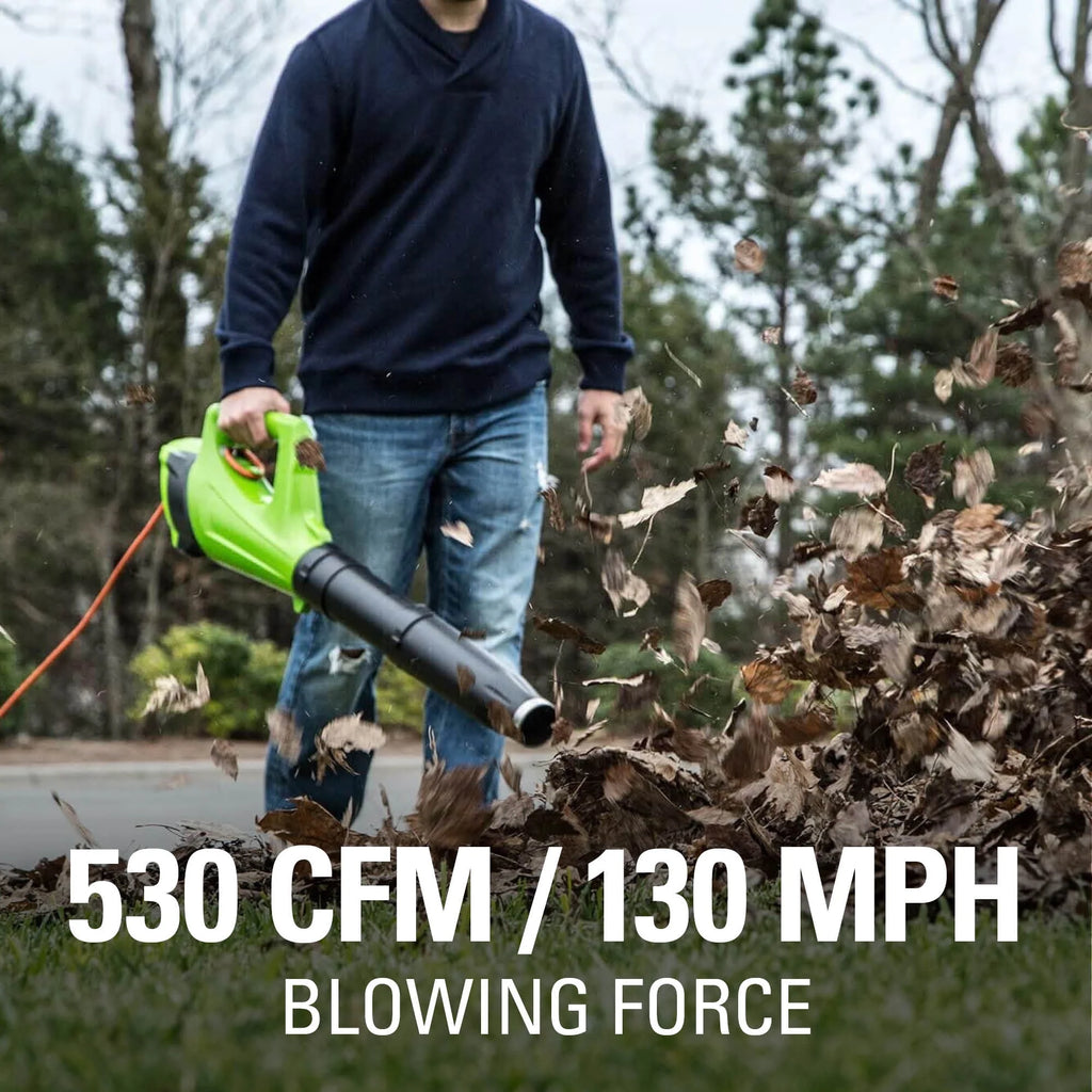 9 Amp 530 CFM Corded Electric Axial Leaf Blower Q9623