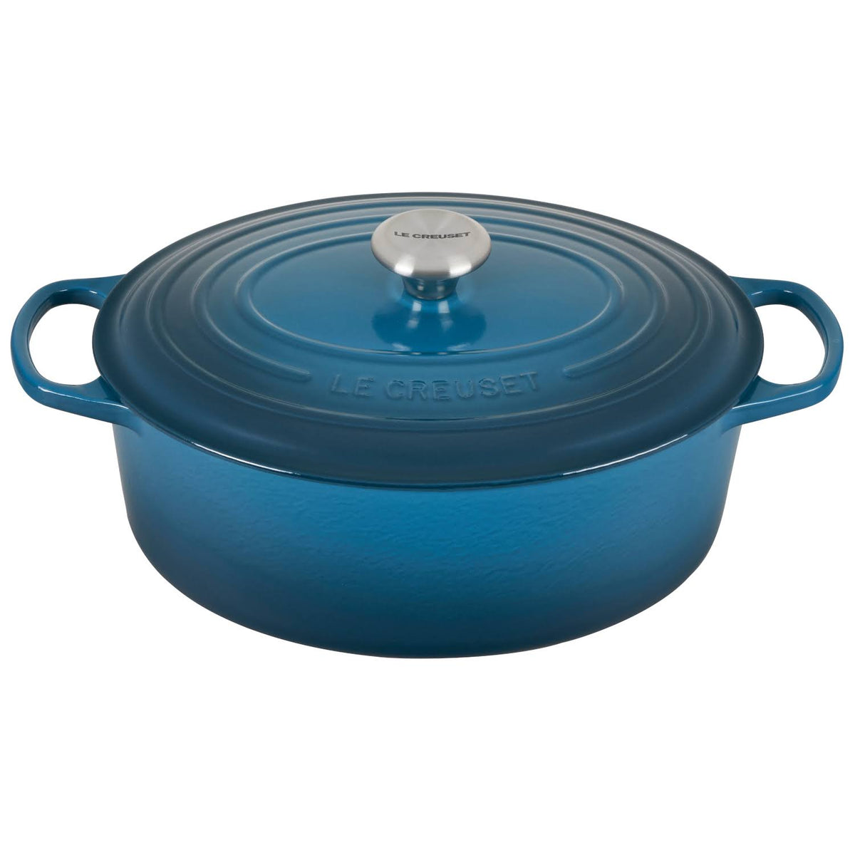 Cast Iron 6.75-Quart Deep Teal Oval Dutch Oven G2290