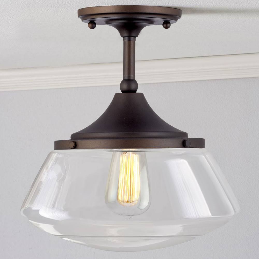 1 Light Semi-Flush Burnished Bronze G326522