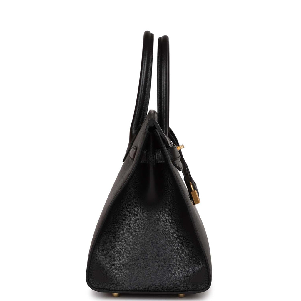 Black Leather Handbag P419