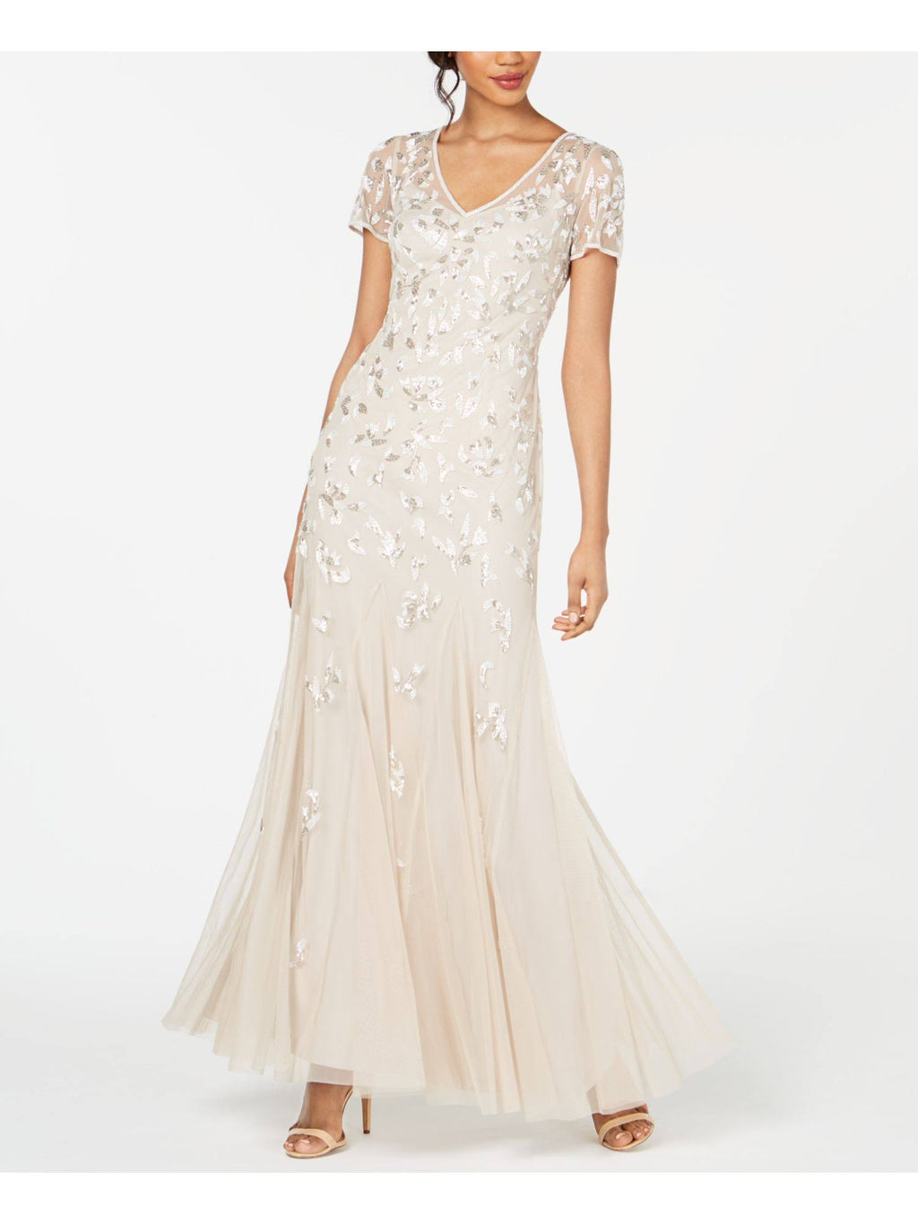 Beaded Godet Gown B963602