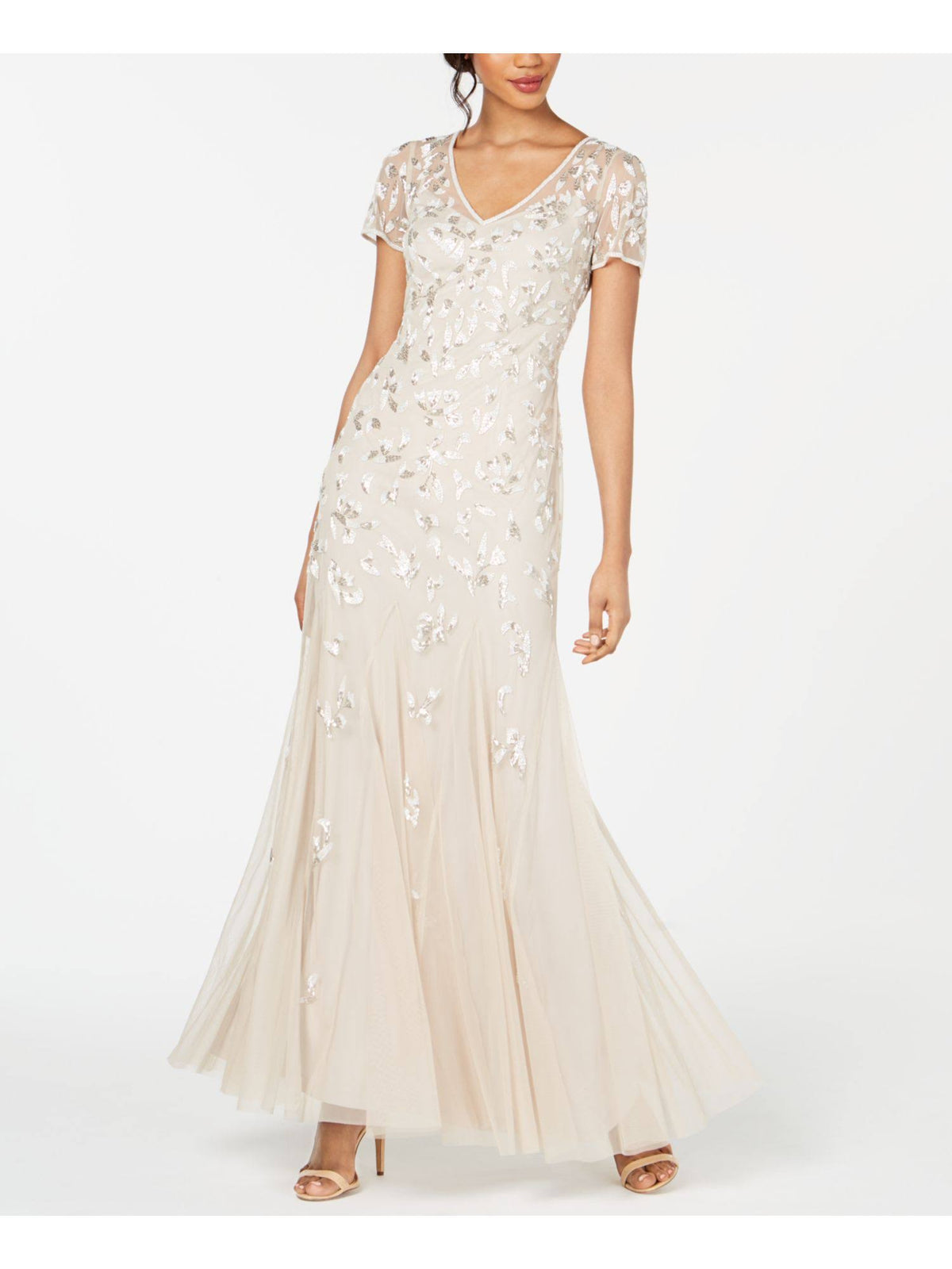 Beaded Godet Gown B963602