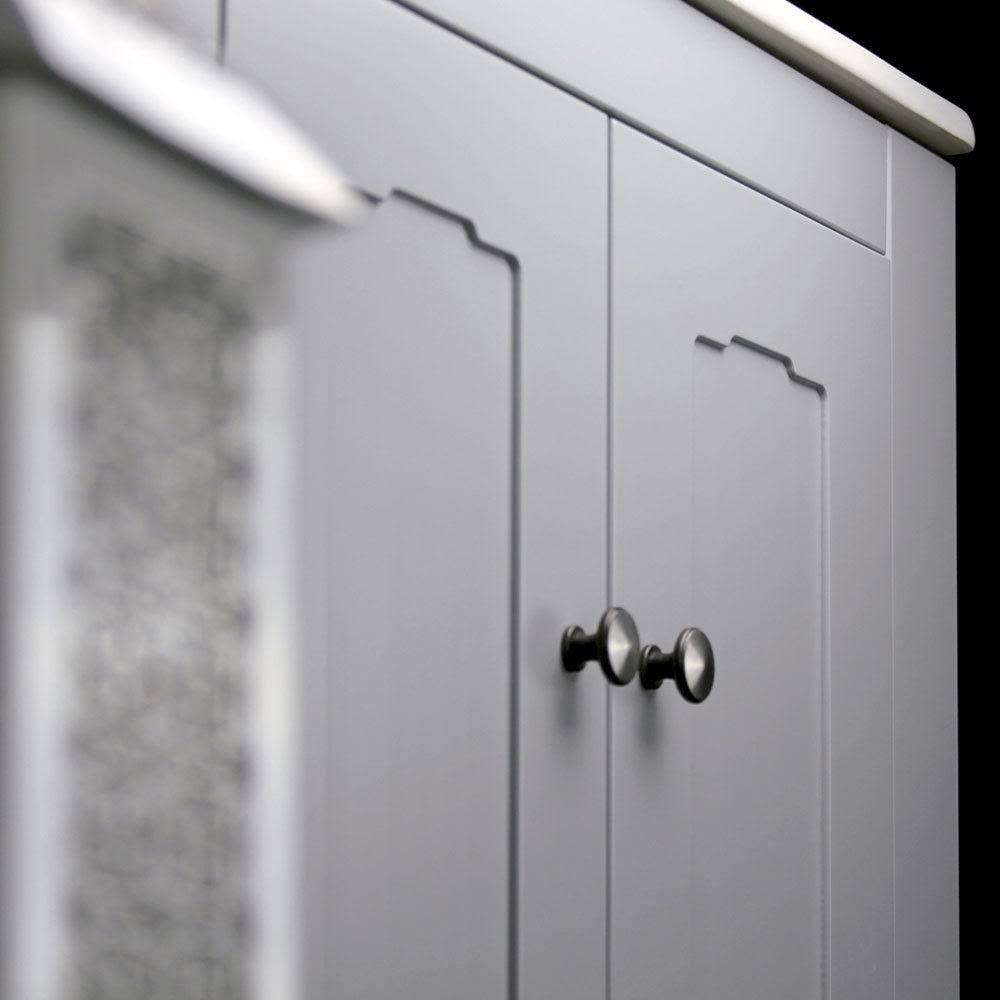32x22 Grey Bathroom Vanity Cabinet Set with Ceramic Counter Top S21726