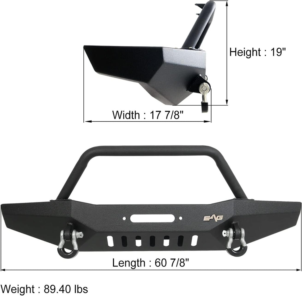 Front Bumper with Winch Plate for Cherokee XJ E6043