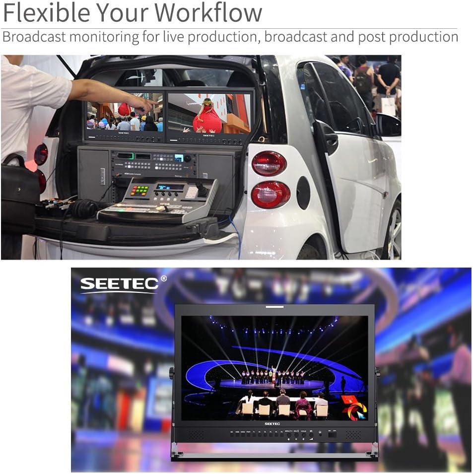 21.5 Inch Broadcast Production LCD Monitor 3G SDI 4K HDMI IPS Full HD S652