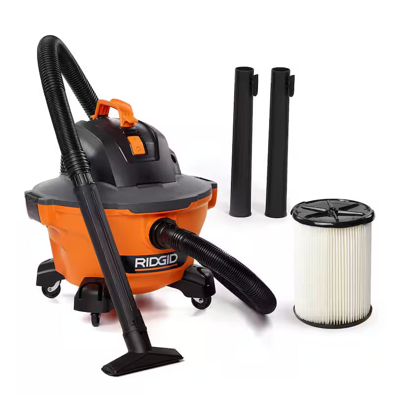 6 Gallon Wet/Dry Shop Vacuum with Hose and Accessories F61886