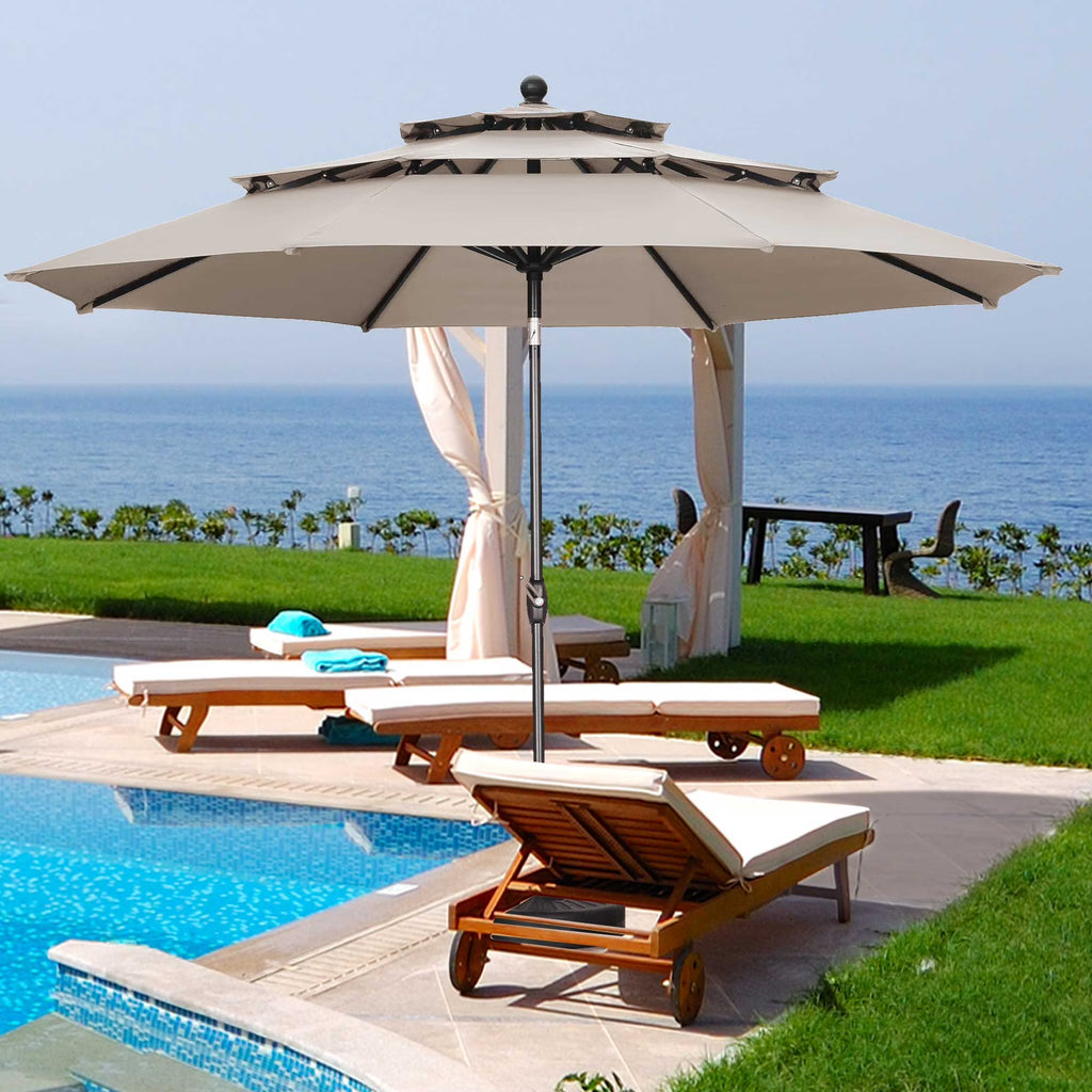 10FT Patio Umbrella with Crank and Tilt P388376