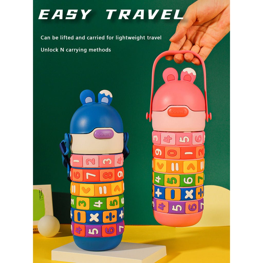 430ml Kids Stainless Steel Insulated Water Bottle with Straw Y776