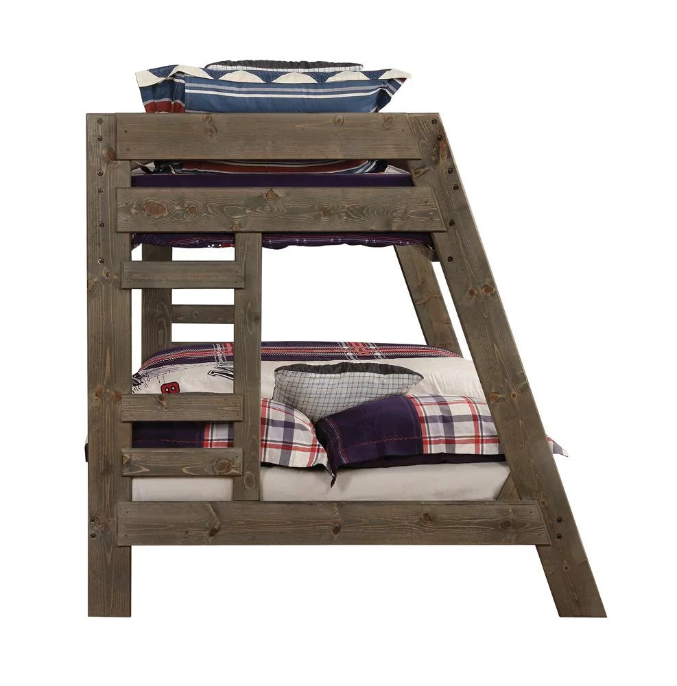Gun Smoke Twin over Full Bunk Bed C1069
