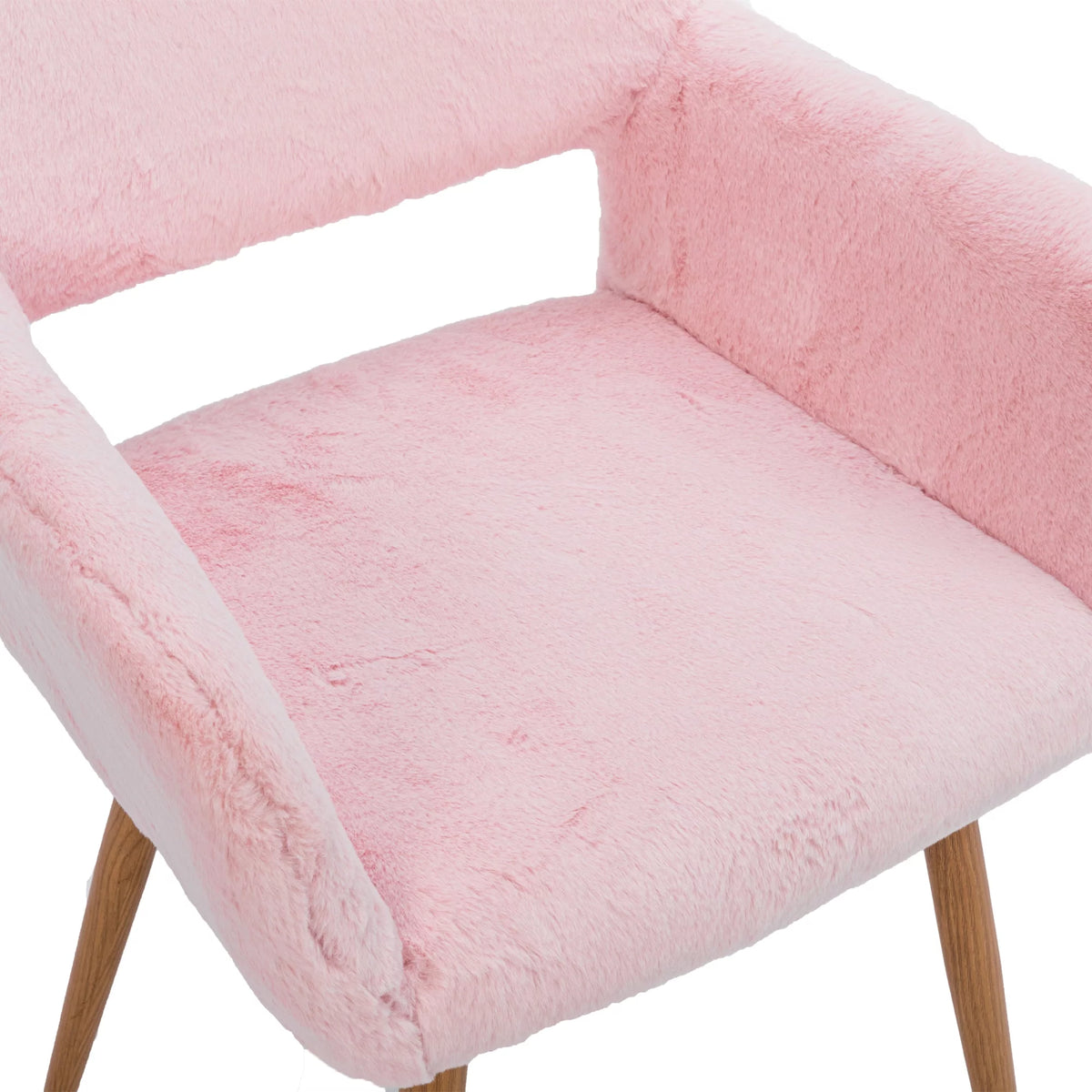 Faux Fur Dining Chairs with Steel Leg E201239
