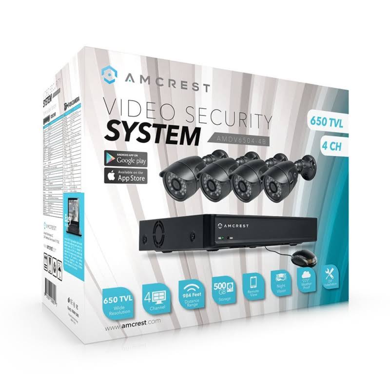 4-Channel DVR Security System with 4 Weatherproof Bullet Cameras Z948