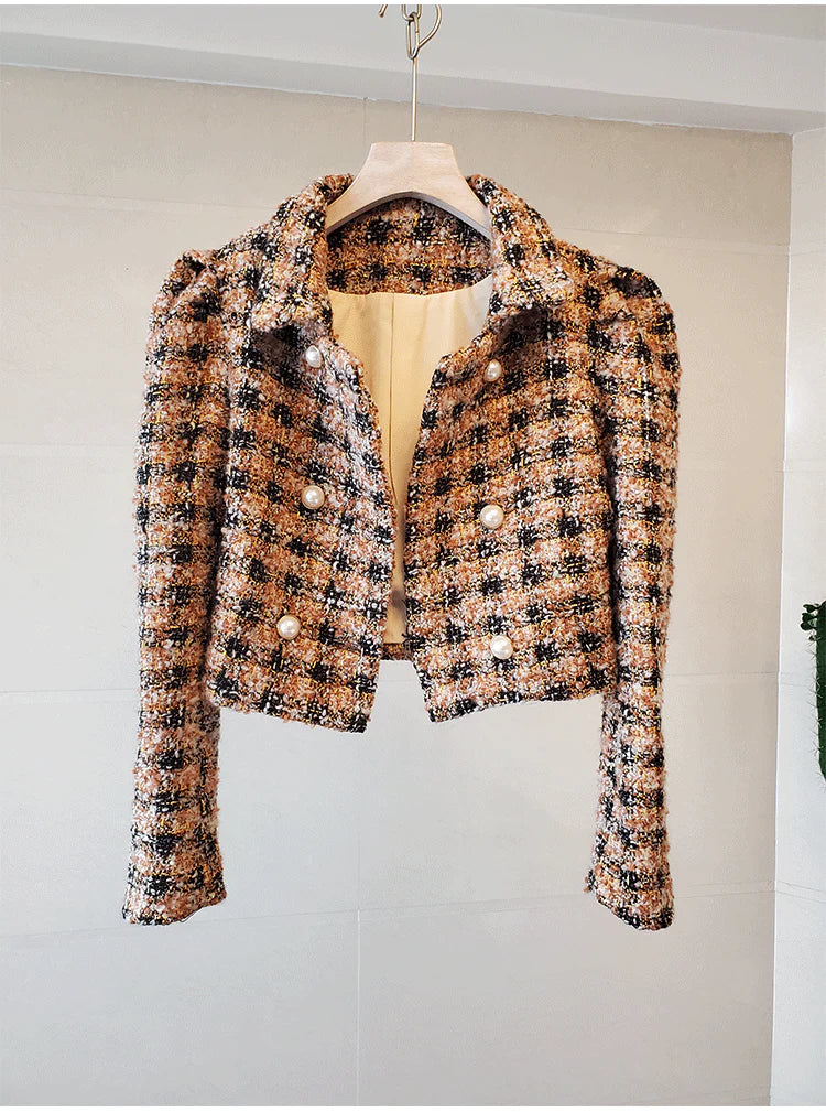 Two Piece Tweed Skirt Suit A615