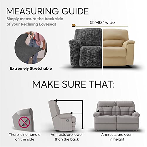 Blue Polyester Recliner Sofa Cover D49253