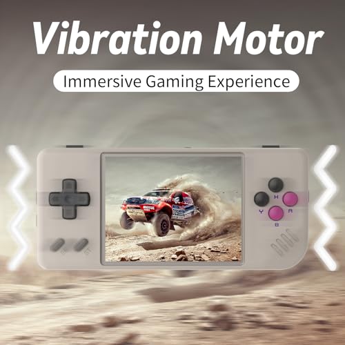 Handheld Game Console Retro 2.83-inch Screen Video Game Player 64G TF Card 3100mAh Battery Black Transparent J17925