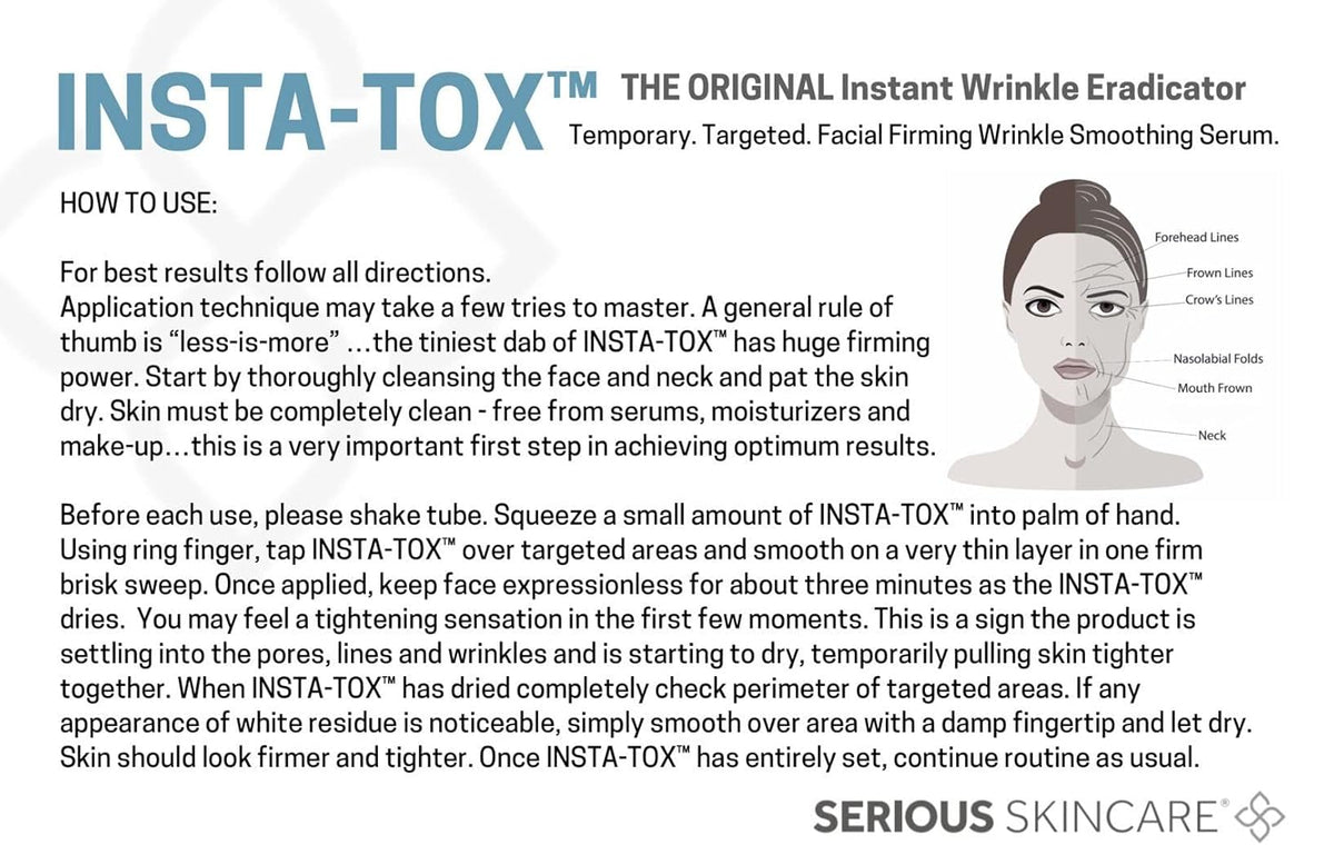 Instant Wrinkle Smoothing Serum, 2 Pack of Two .75 oz. Tubes O8255