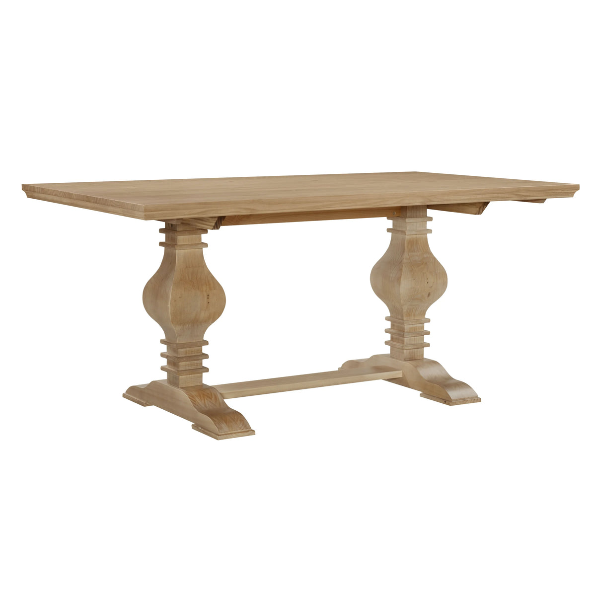 67"x38" Solid Wood Double Pedestal Dining Table A657241