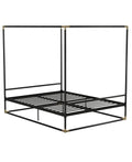 Black Metal Canopy Bed C3873