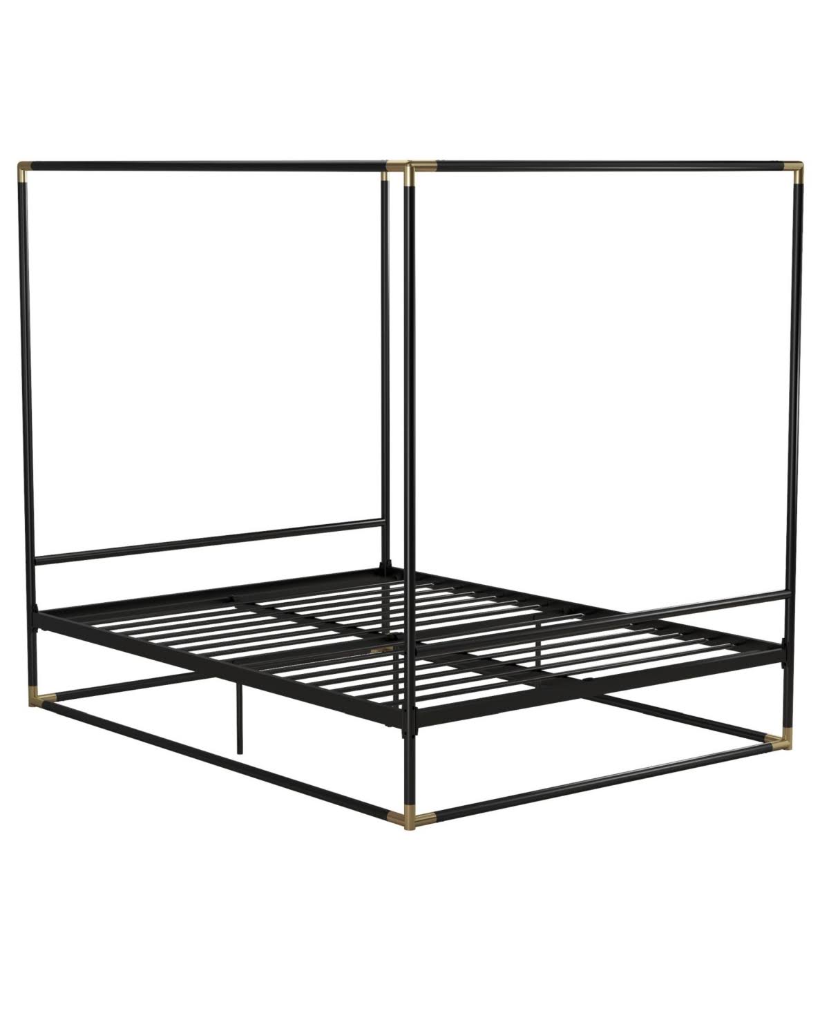 Black Metal Canopy Bed C3873