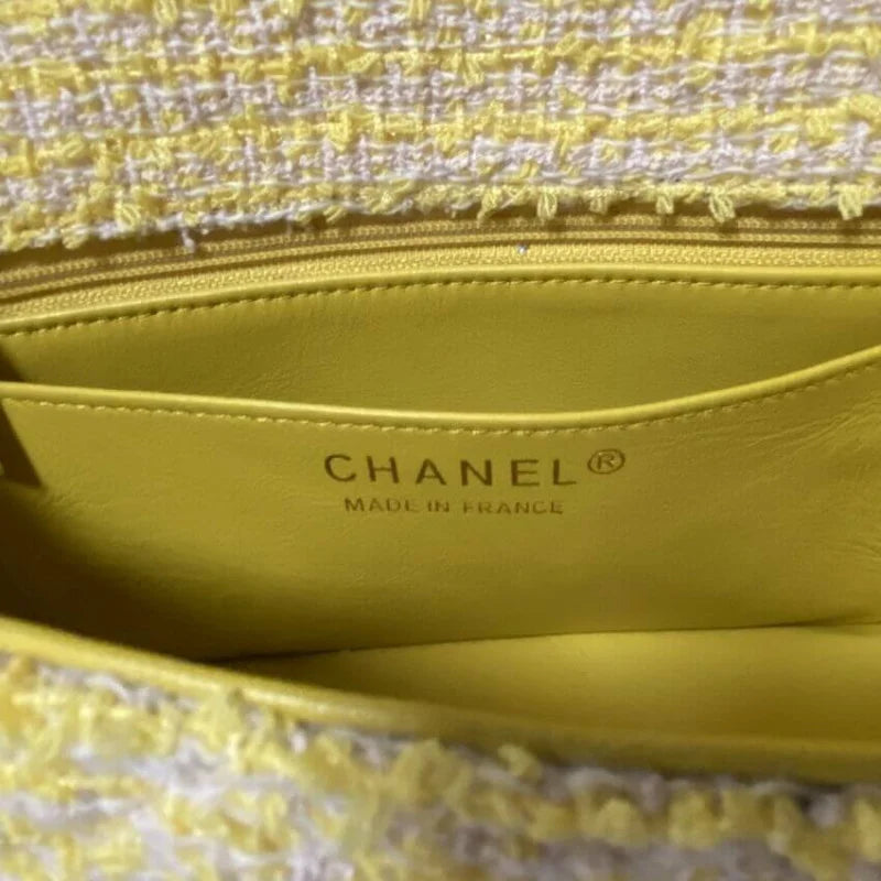 Yellow Tweed Bag E2780