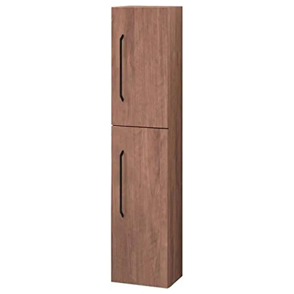 Column Cabinet Autumn Oak Wood Finish Black Handles J5828