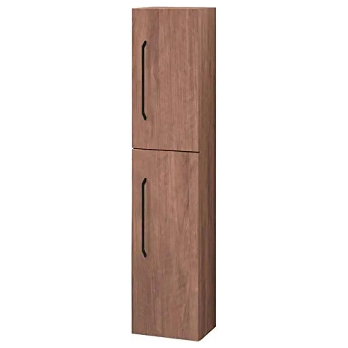 Column Cabinet Autumn Oak Wood Finish Black Handles J5828
