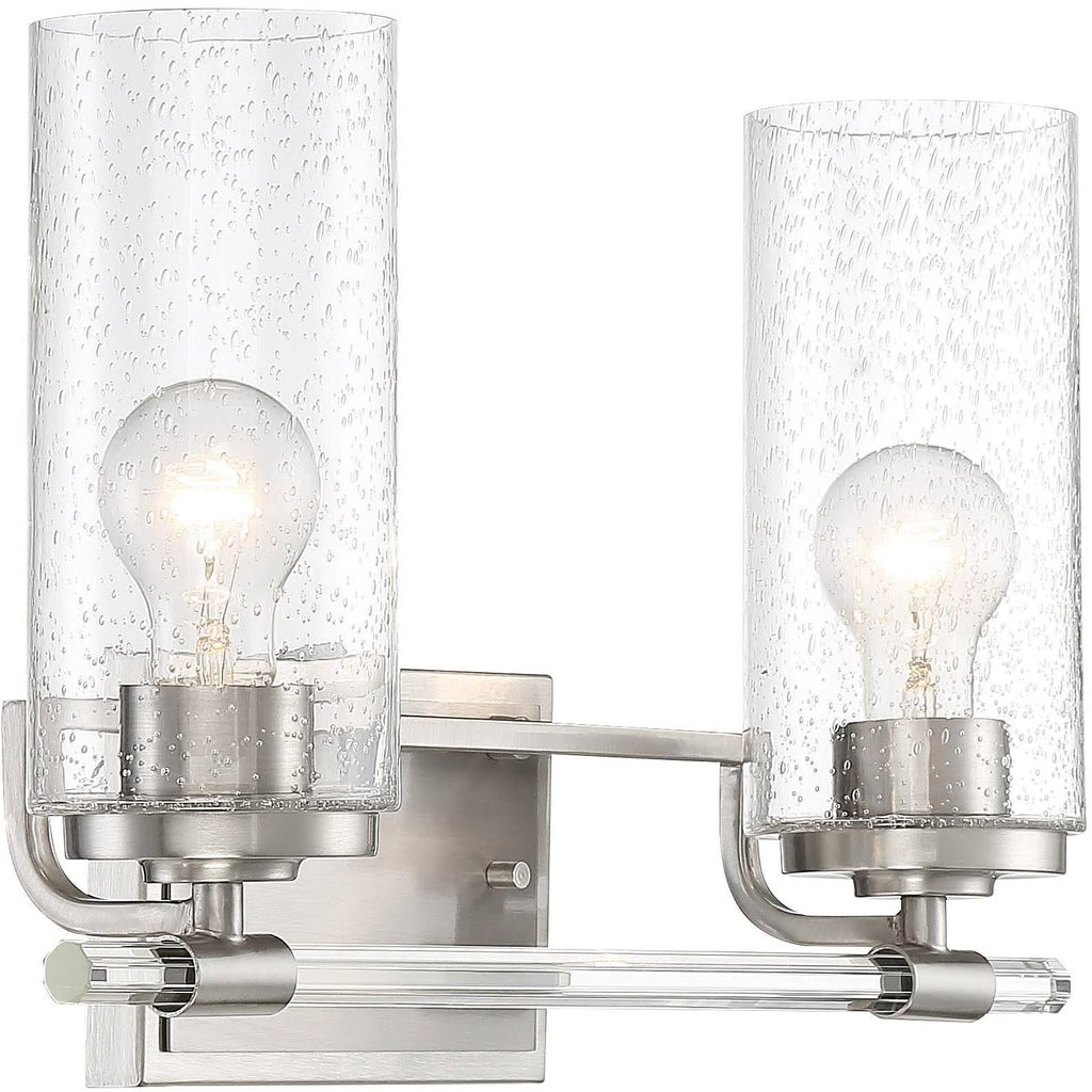 Brushed Nickel 2-Light Wall Light F94160