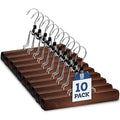 20 Pack Wooden Pants Hangers with Clips E85601