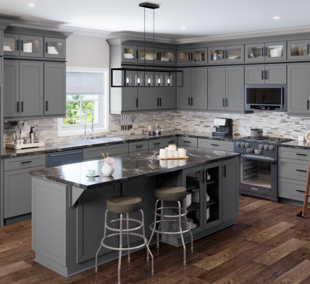 Grey 1 Door 2 Shelves Wall Cabinet K250375