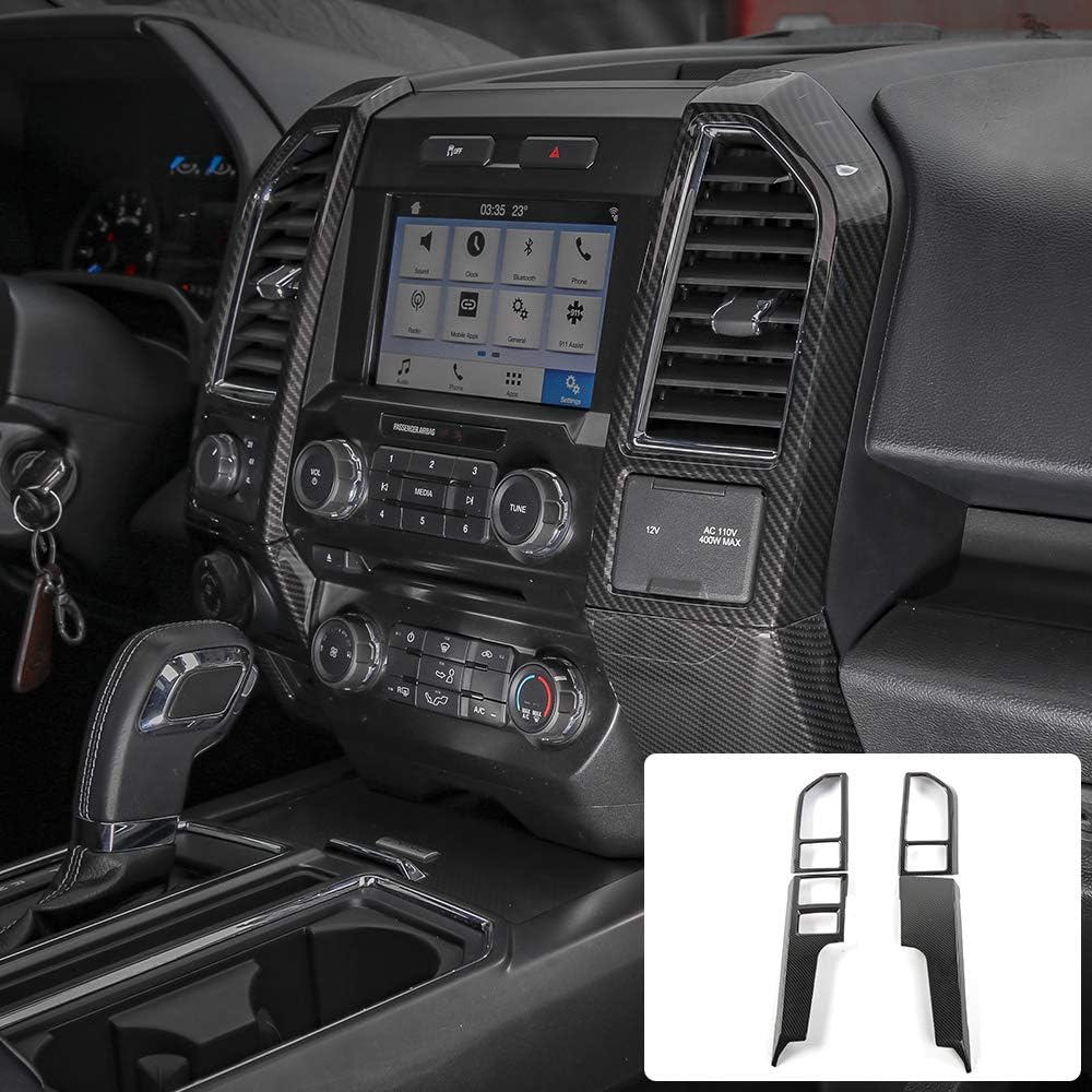Red Carbon Fiber Console Panel Air Outlet Vent Trim P186813