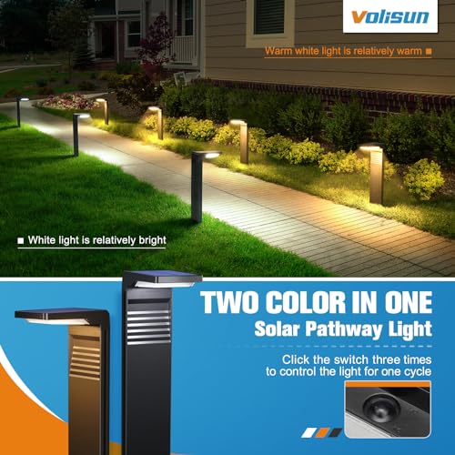 Solar Pathway Lights 4pack, Warm White and Cool White Light L10380