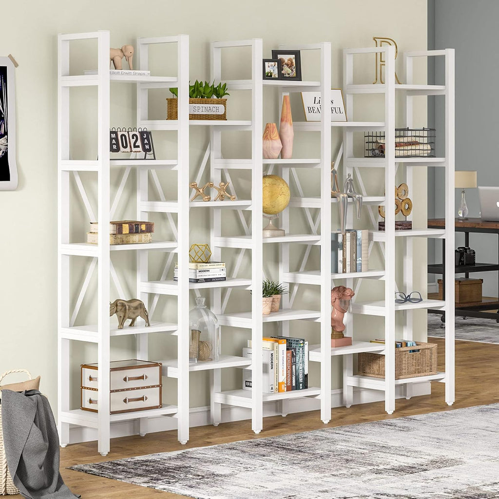 86 Inch 5 Tier Bookcase with 23 Shelves A8374