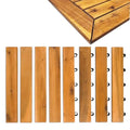 12 x 12 Acacia Hardwood Outdoor Flooring Edge Straight 8 pack B8744