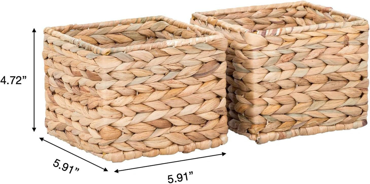 Woven Natural Water Hyacinth Organizational Basket Set of 3 Q960039