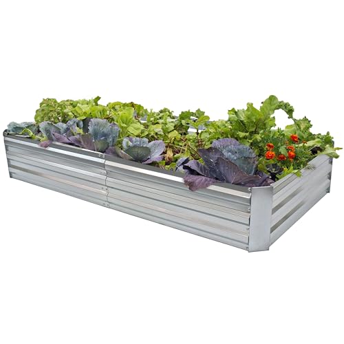 3 x 6 ft Galvanized Steel Rectangular Raised Garden Bed V76389