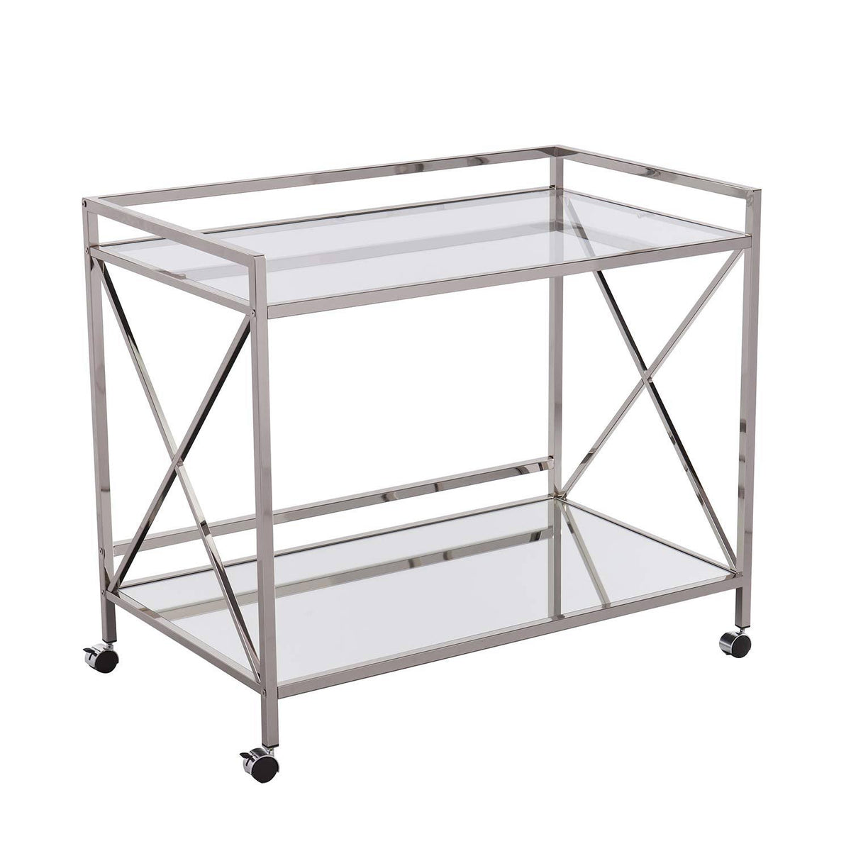 Polished Silver Bar Cart J9452
