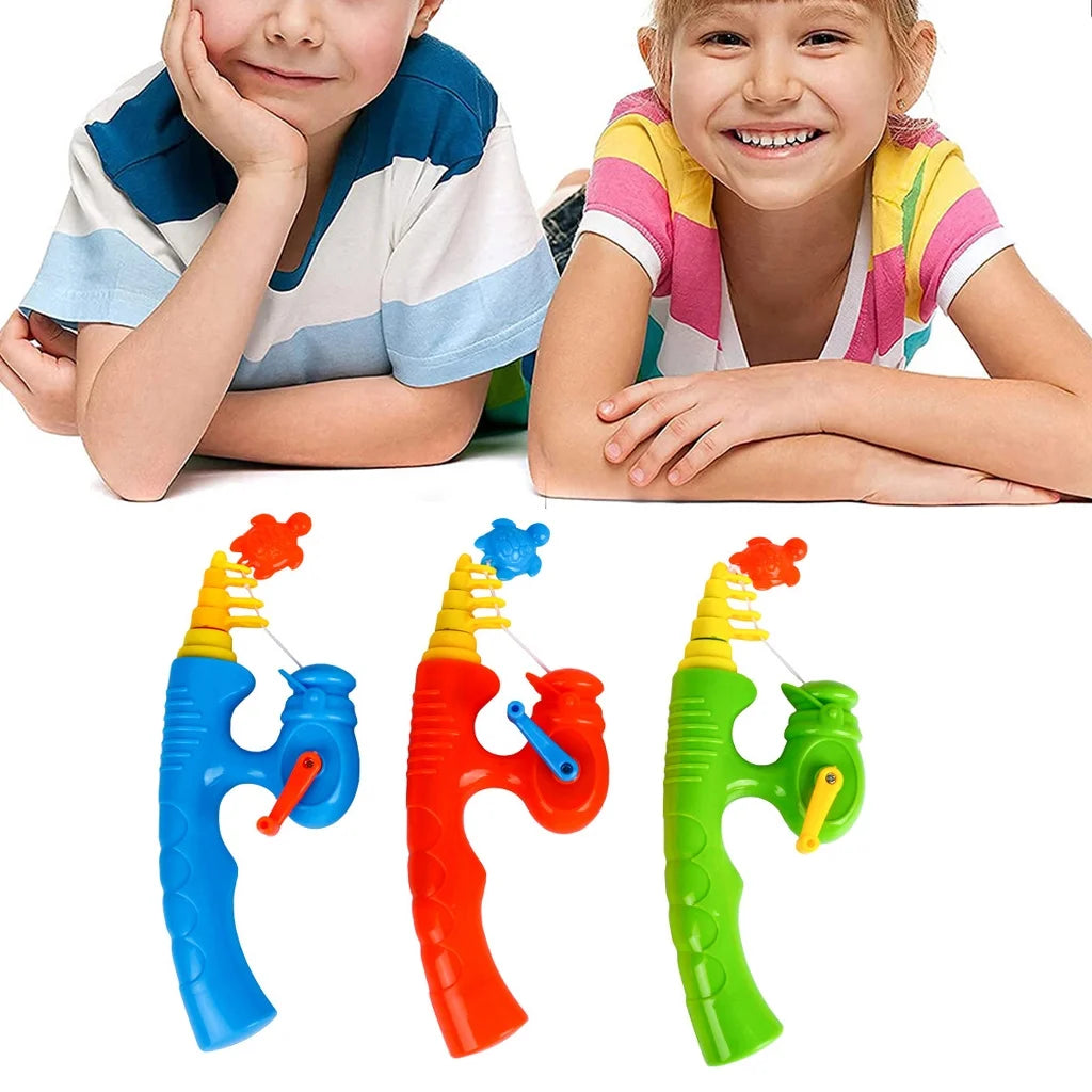 6 Pcs Stretchable Fishing Pole Toy Bath Toy Flexible Magnetic Kids Fishing Rod E50050