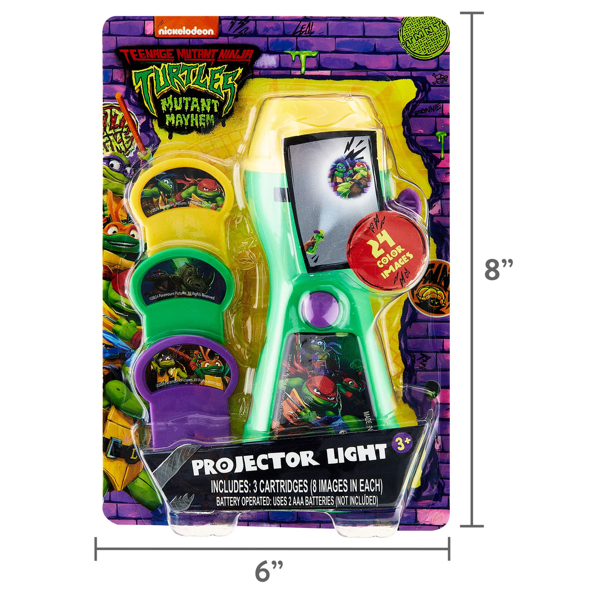 Projector Flashlight with 3 Plastic Slides L94450