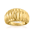 18kt Yellow Gold Electroform Dome Ring Y8448