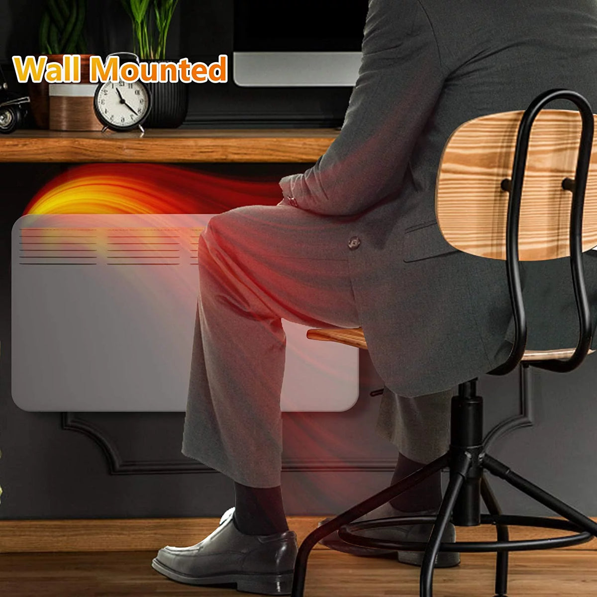 1500 W Quiet Wall Mountable Electric Space Heater L415445