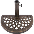 Cast Iron Half Umbrella Base 17.7 inch Diameter C965