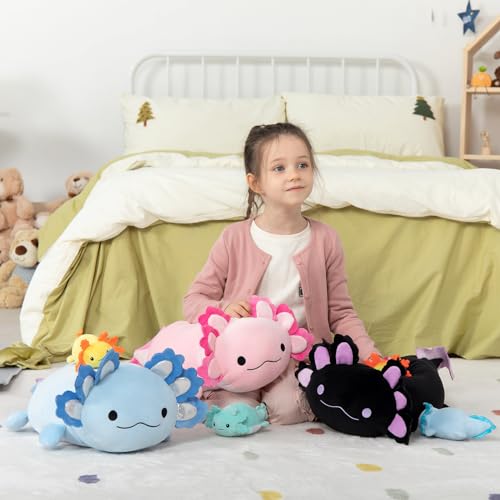 5Pcs Shark Stuffed Animals Set with 4 Small Sea Animal Plush Toys X232