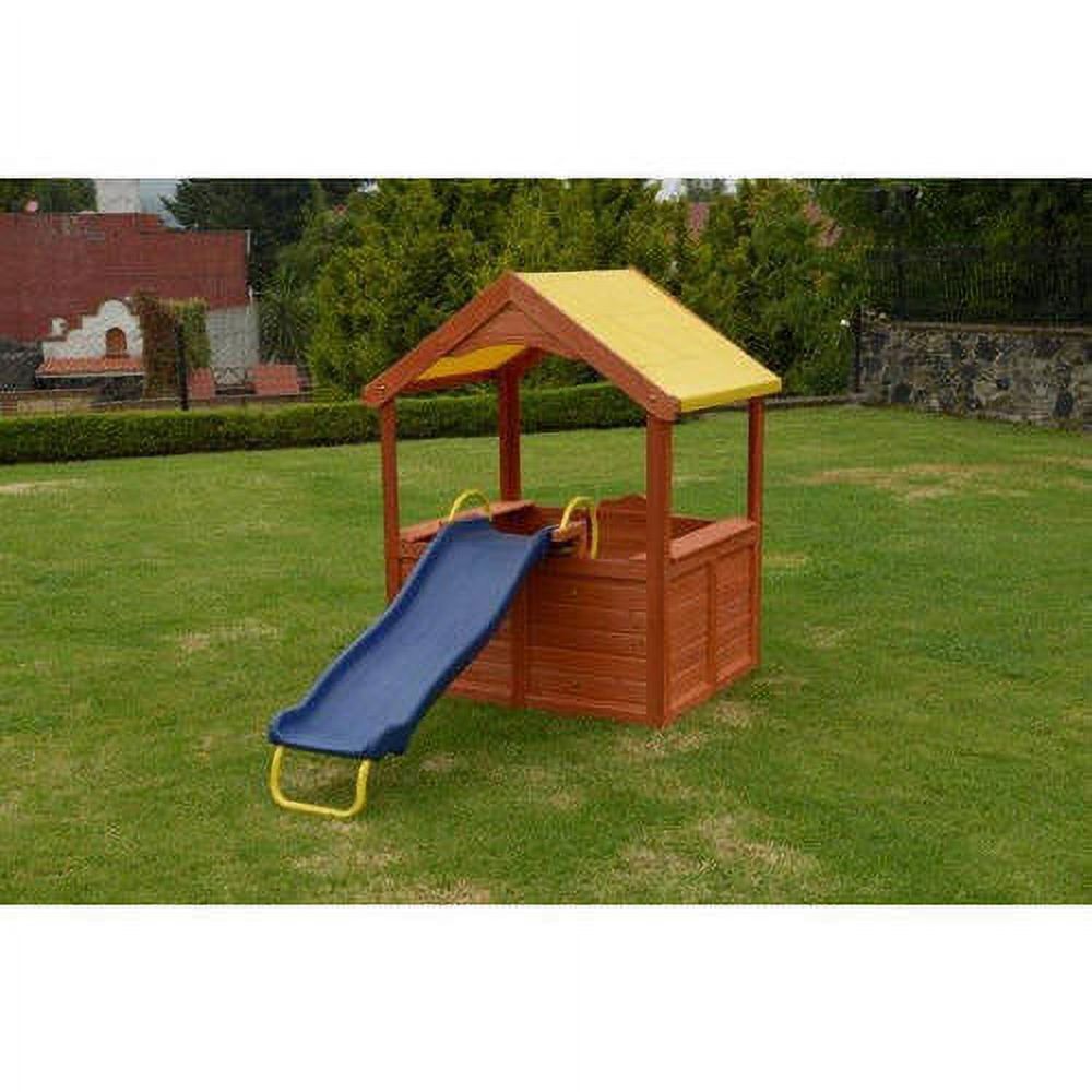 Wood Playhouse with Slide O4922