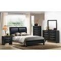 Black Wooden Eastern King Bed O847