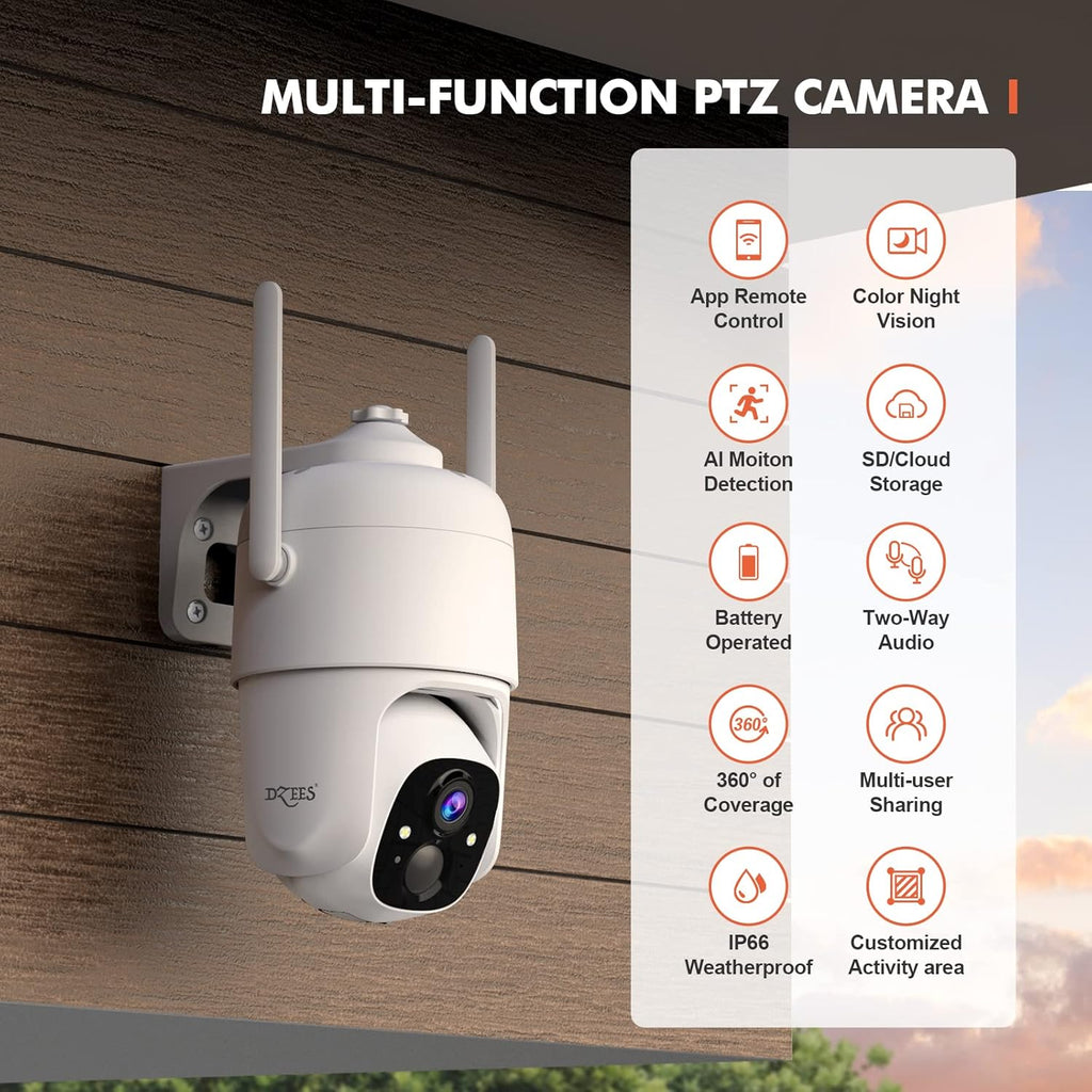 Outdoor Wireless Security Camera with 360 Degrees Viewing U85465