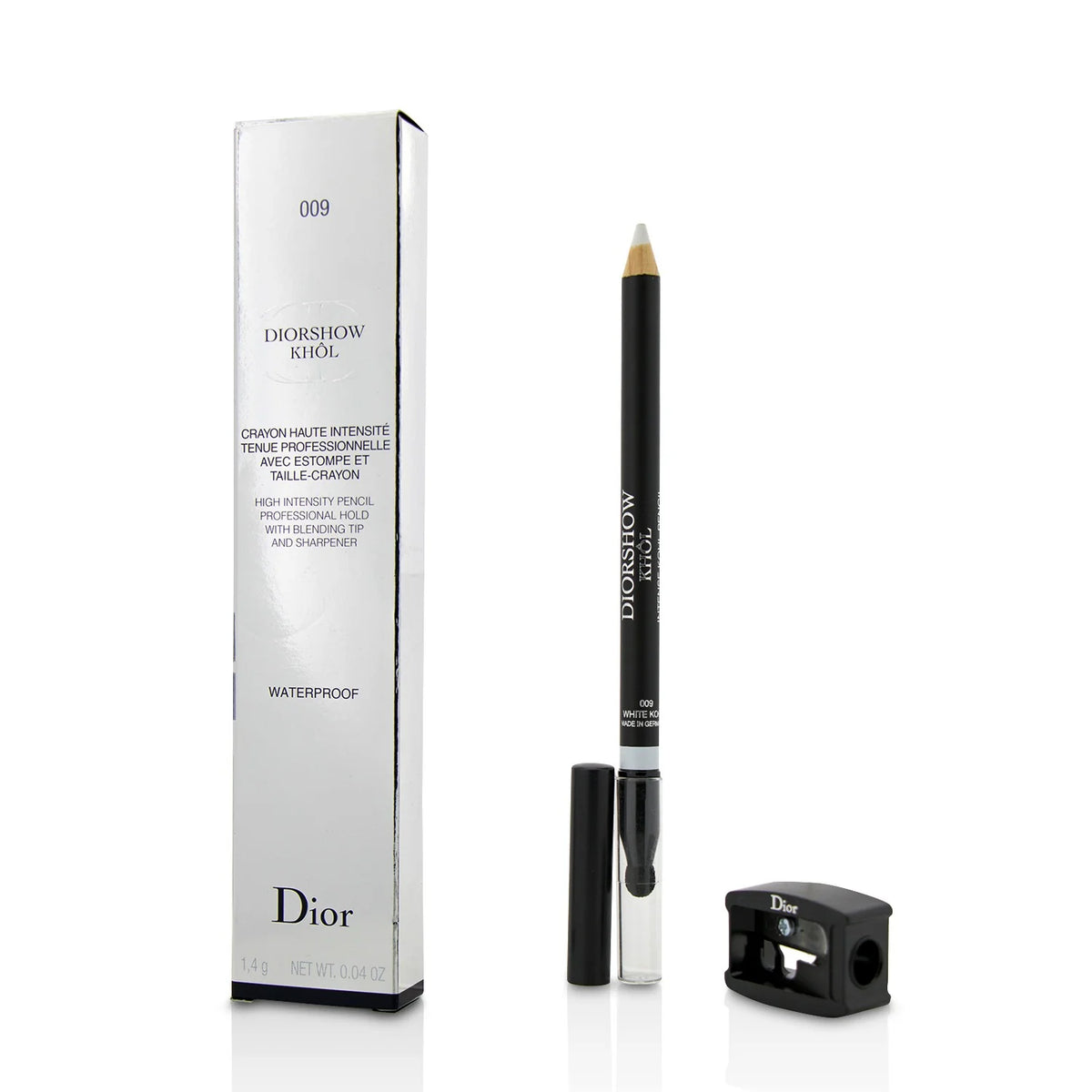 White Khol Waterproof Pencil with Sharpener I68929
