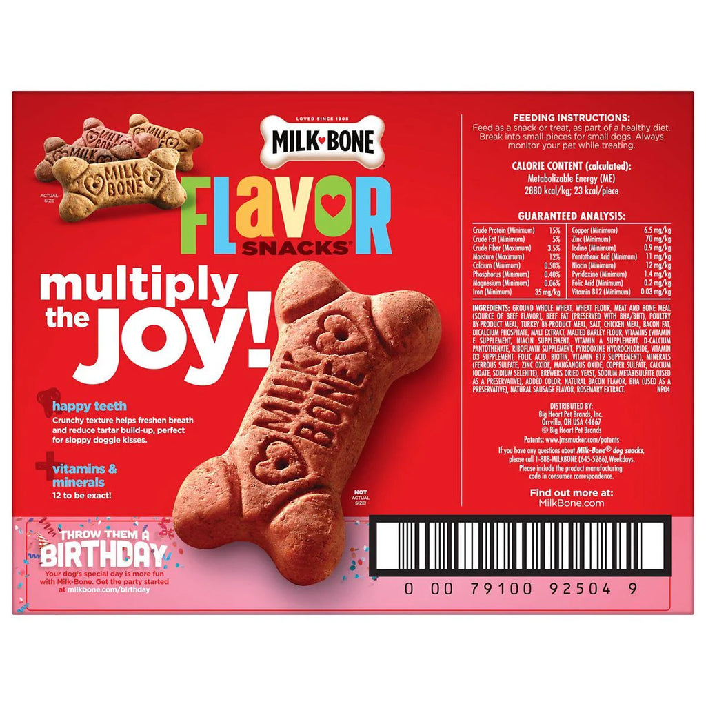 Beef Chicken Turkey and Bacon Flavor Dog Biscuit Treats 7 lb K566