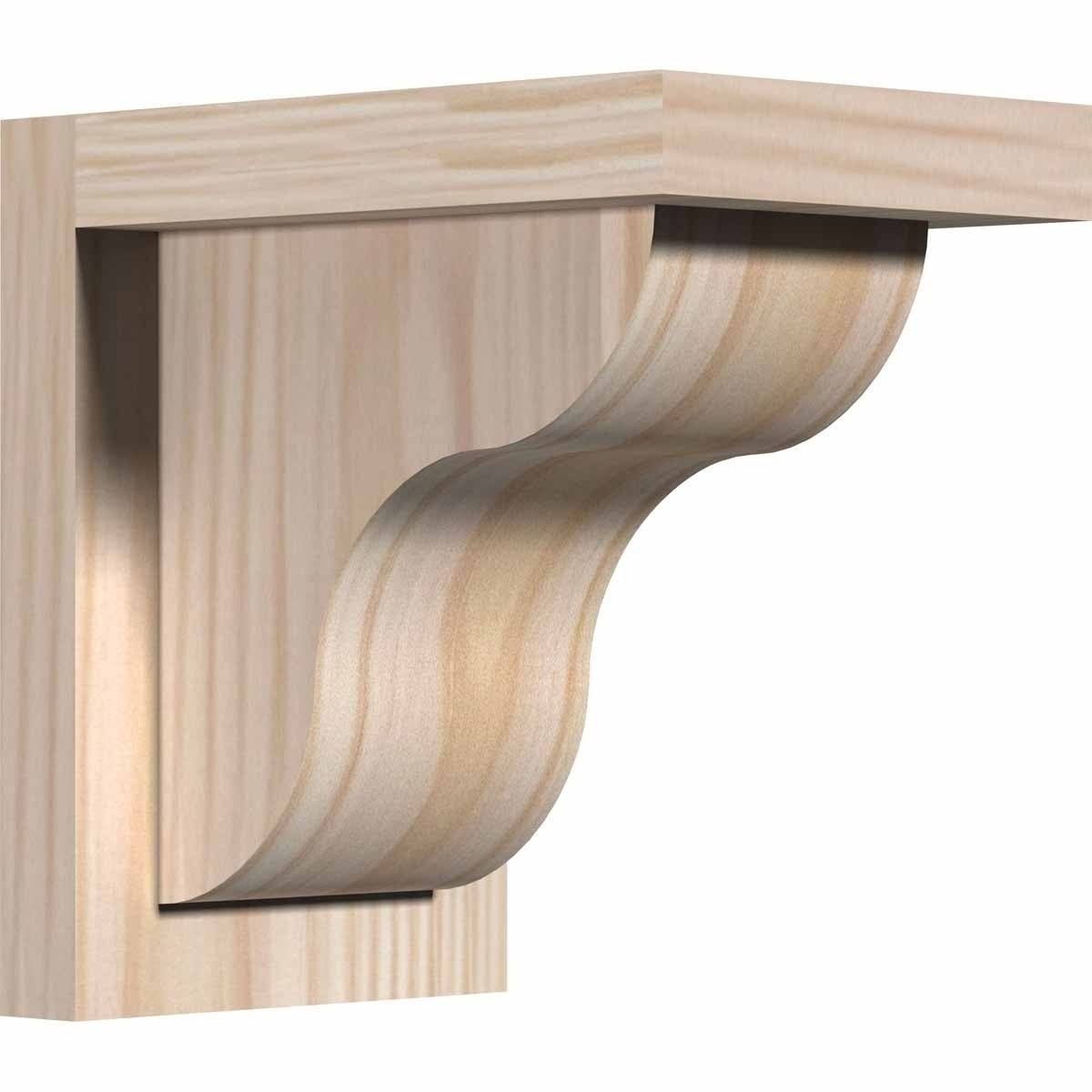 Carmel Smooth Corbel with Backplate, Douglas Fir J5583