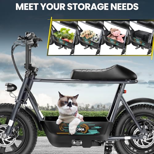 Electric Scooter with Seat, Fat Tire, Storage Basket Z988