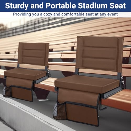 Portable Bleacher Seats with Back Support and Padded Cushion M448