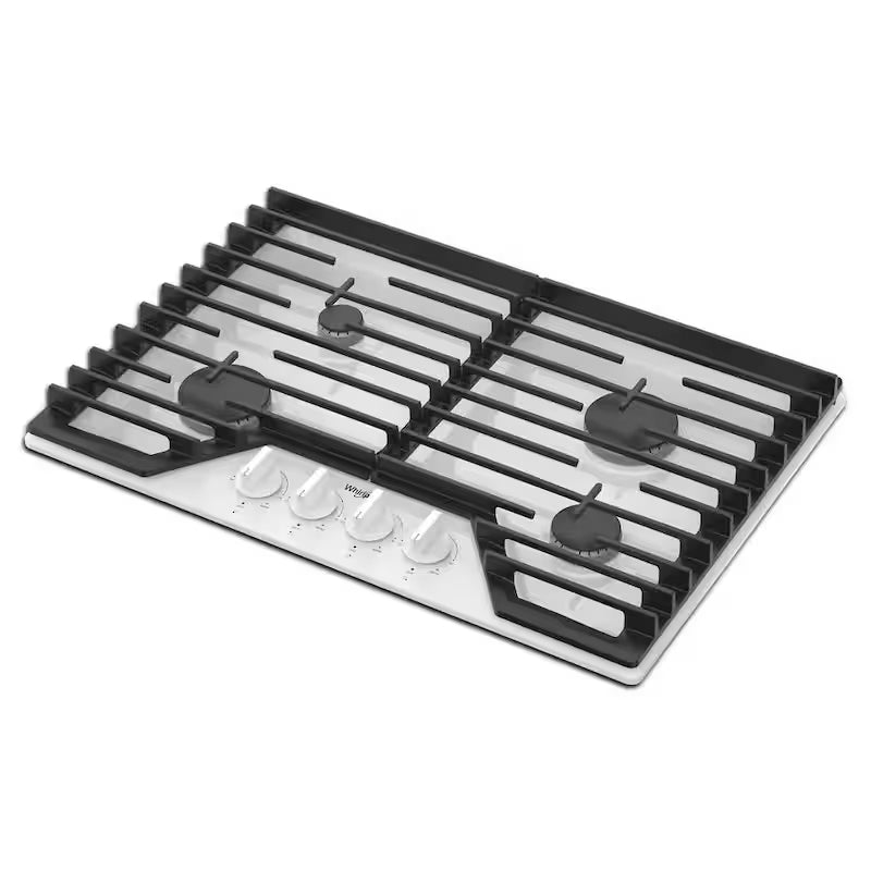4-Burners Recessed Gas Cooktop in White R850